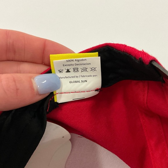 Red Minnie "Embroidery" Mouse Disney Cap/Hat  Signature Ears & Bow hook & loop - Picture 6 of 6